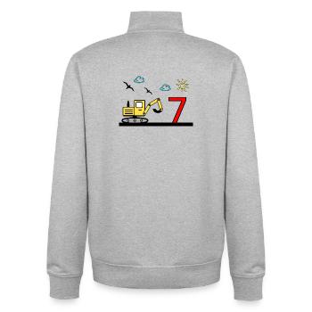 Bagger - Unisex Organic Zip Sweatshirt von Stanley/Stella - Grau meliert - Hinten - AI Model Male 185 light (185cm)