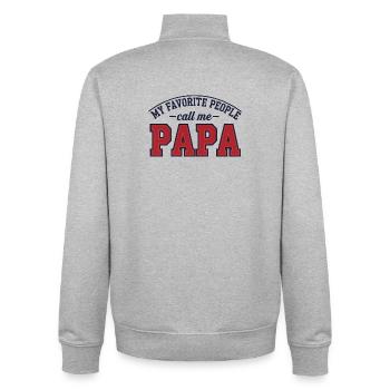 Dad - Unisex Organic Zip Sweatshirt by Stanley/Stella - heather grey - Back - AI Model Male 185 light (185cm)
