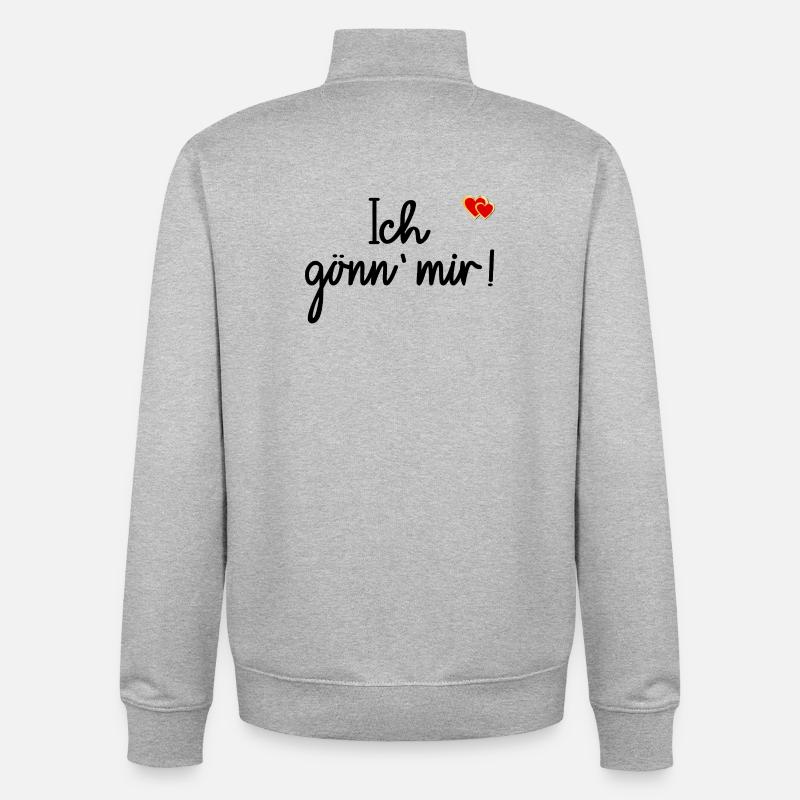 Lebensplan Genuss Gönnung - Unisex Organic Zip Sweatshirt von Stanley/Stella - Grau meliert