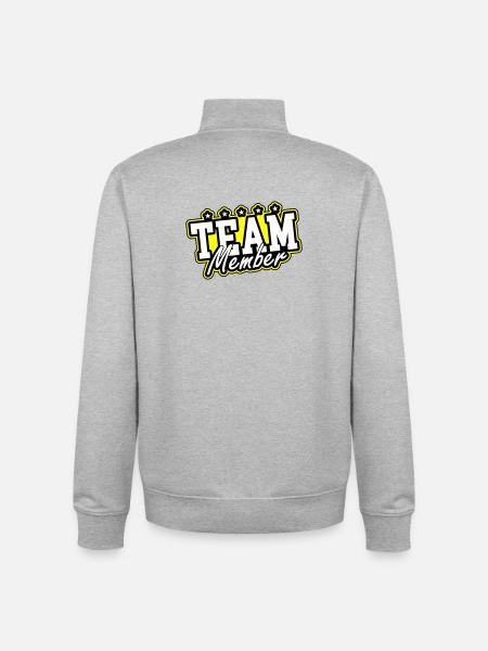 Team Member - Unisex Organic Zip Sweatshirt by Stanley/Stella - heather grey