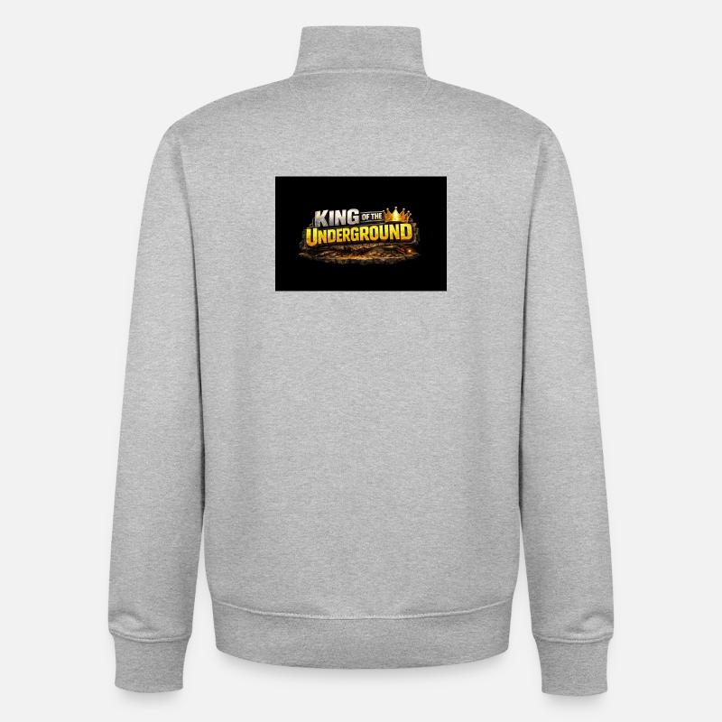 König - Unisex Organic Zip Sweatshirt von Stanley/Stella - Grau meliert