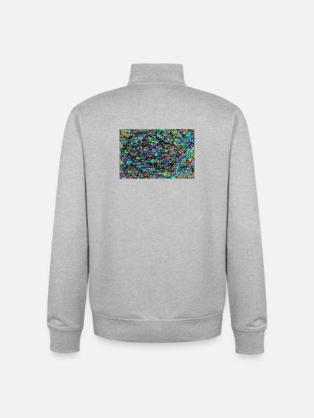 jcenghj - Sweat zippé unisexe en coton bio Stanley/Stella - gris chiné