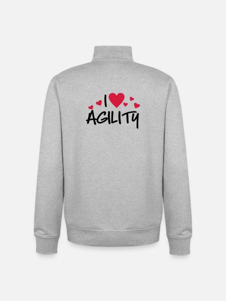 Agility - Unisex Organic Zip Sweatshirt by Stanley/Stella - heather grey