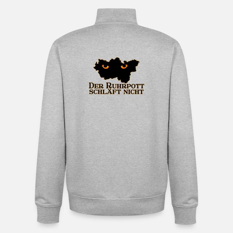 Der Ruhrpott schläft nicht - Unisex Organic Zip Sweatshirt von Stanley/Stella - Grau meliert