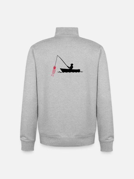 pêcheur - Sweat zippé unisexe en coton bio Stanley/Stella - gris chiné