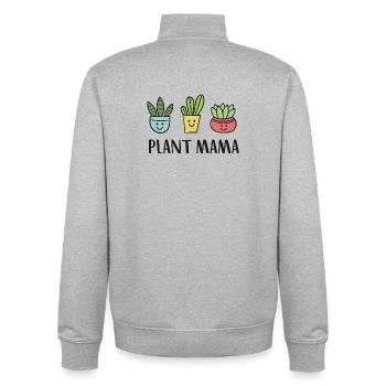 Pflanzen Garten Gärtnerin - Unisex Organic Zip Sweatshirt von Stanley/Stella - Grau meliert - Hinten - AI Model Male 185 light (185cm)