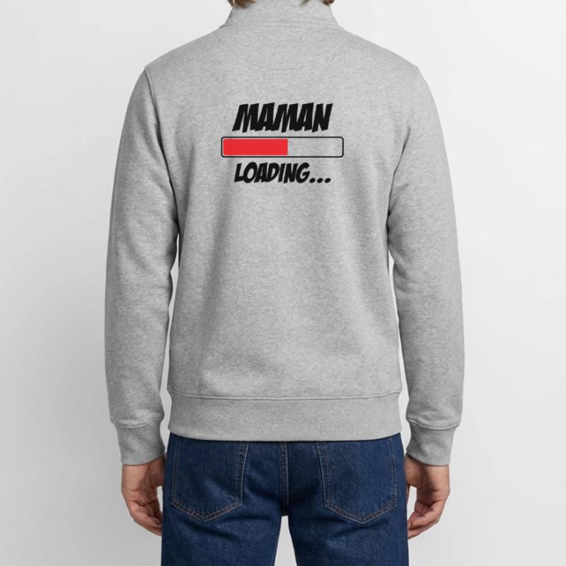 Maman loading... Please Wait - Future Mère Sweat zippé unisexe en coton bio Stanley/Stella