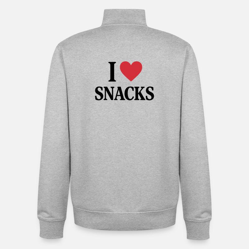 I ❤️ COLLATIONS - Sweat zippé unisexe en coton bio Stanley/Stella - gris chiné