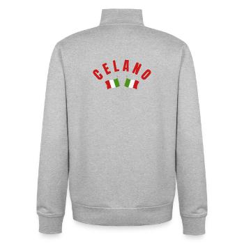 Celano Italian Flags - Unisex Organic Zip Sweatshirt by Stanley/Stella - heather grey - Back - AI Model Male 185 light (185cm)