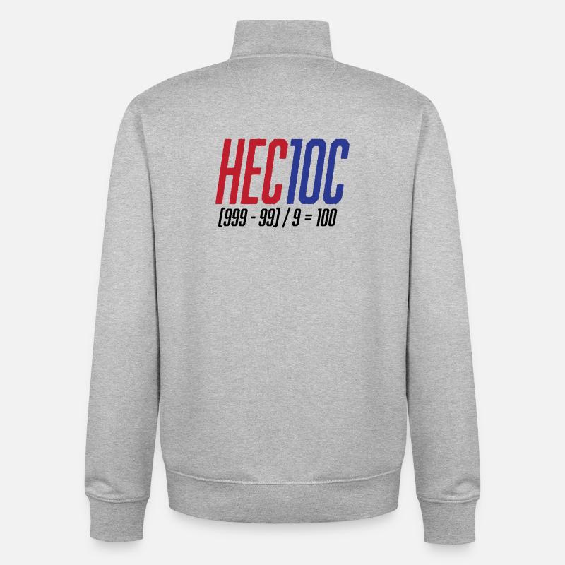 Hectoc Kopfrechenspiel, Mathe - Unisex Organic Zip Sweatshirt von Stanley/Stella - Grau meliert