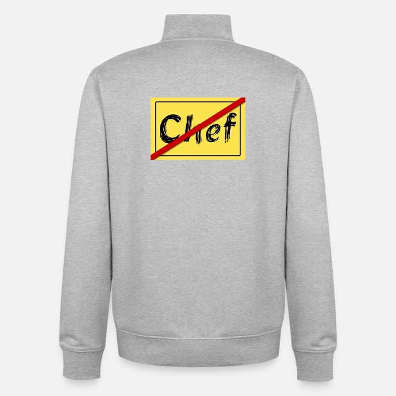 Ex-tête - Sweat zippé unisexe en coton bio Stanley/Stella - gris chiné