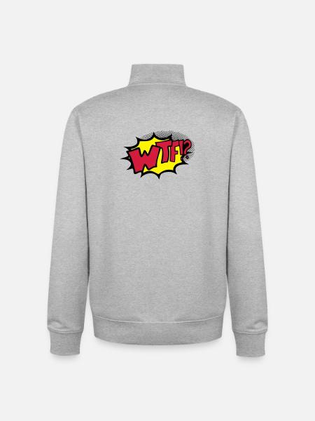 WTF - Unisex Organic Zip Sweatshirt von Stanley/Stella - Grau meliert