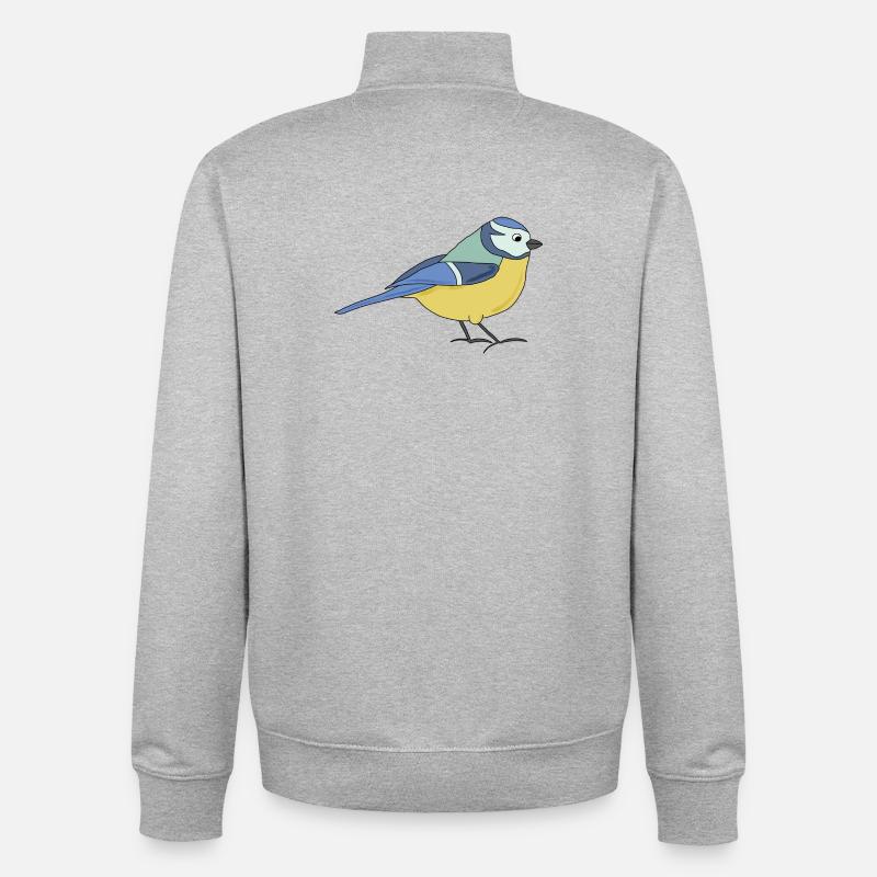 small blue, multicoloured - Unisex Organic Zip Sweatshirt by Stanley/Stella - heather grey