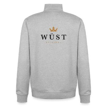 Wüst-Original-Familienlogo - Unisex Organic Zip Sweatshirt von Stanley/Stella - Grau meliert - Hinten - AI Model Male 185 light (185cm)