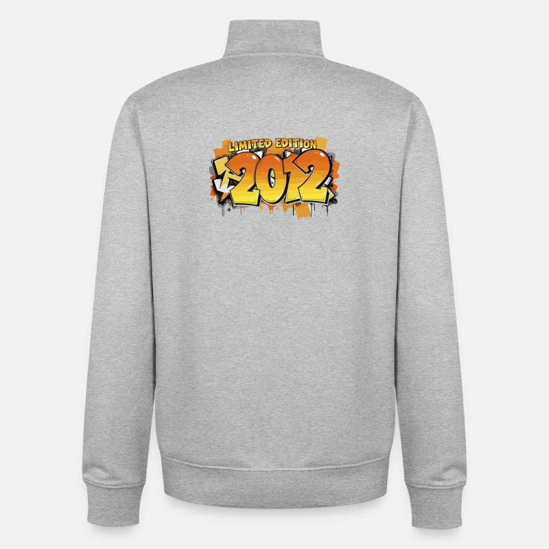 Édition limitée 2012 Graffiti - Sweat zippé unisexe en coton bio Stanley/Stella - gris chiné