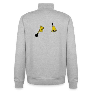 Glocke & Hupe - Unisex Organic Zip Sweatshirt von Stanley/Stella - Grau meliert - Hinten - AI Model Male 185 light (185cm)