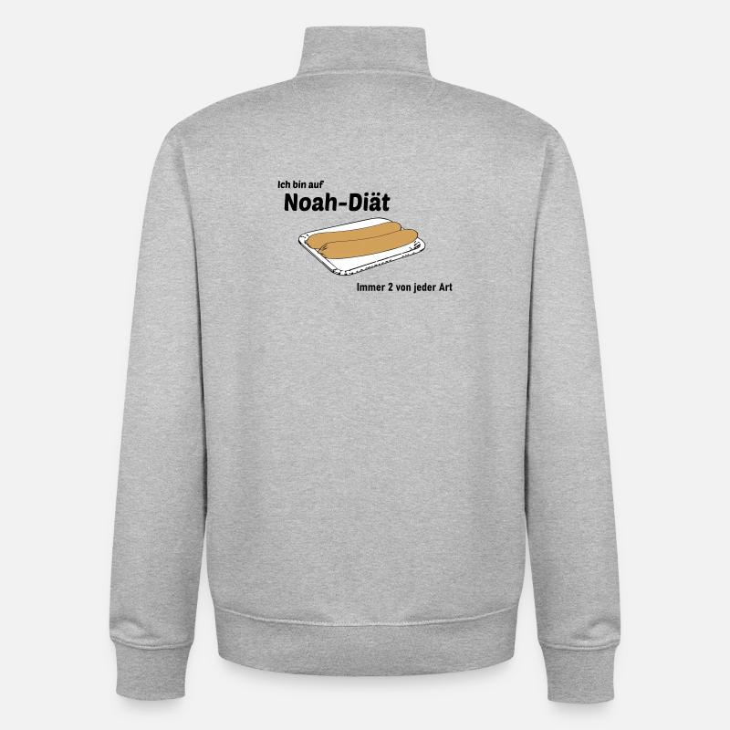 Noah Diaet - Sweat zippé unisexe en coton bio Stanley/Stella - gris chiné