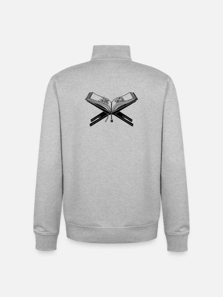 Koranlogo heiliges Buch - Unisex Organic Zip Sweatshirt von Stanley/Stella - Grau meliert