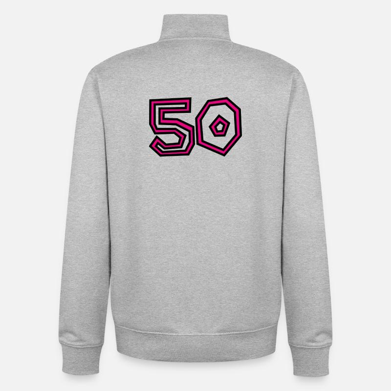 50 - Unisex Organic Zip Sweatshirt von Stanley/Stella - Grau meliert