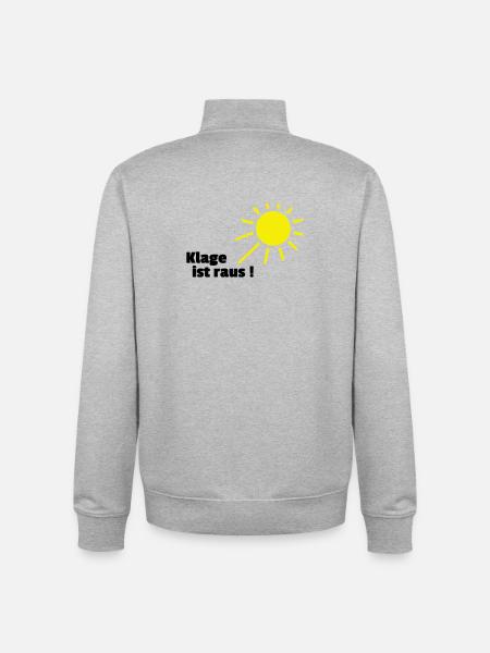 Klage ist raus Sonne - Unisex Organic Zip Sweatshirt von Stanley/Stella - Grau meliert
