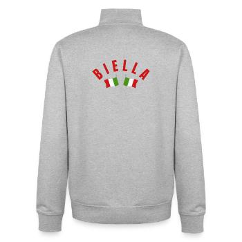 Biella Italienische Flaggen - Unisex Organic Zip Sweatshirt von Stanley/Stella - Grau meliert - Hinten - AI Model Male 185 light (185cm)