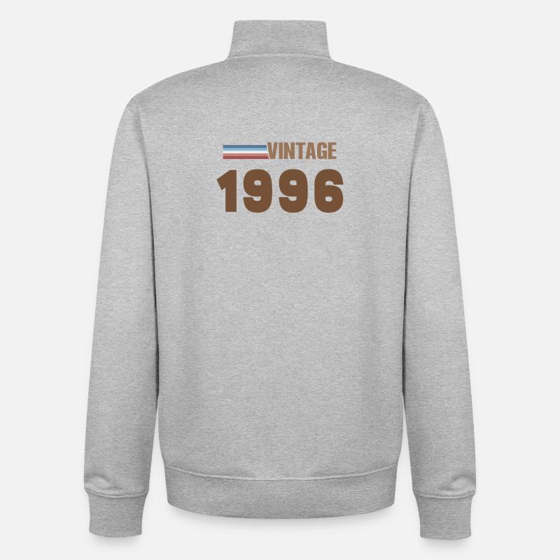 T-Shirt 30 Ans 1996 Script Manuscrit - Sweat zippé unisexe en coton bio Stanley/Stella - gris chiné