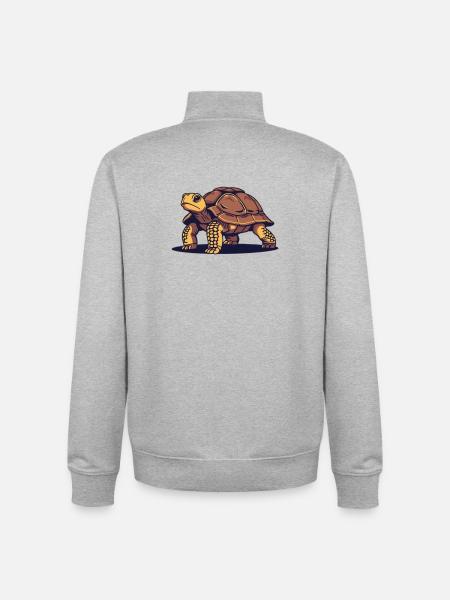Turtle Turtle Gift - Unisex Organic Zip Sweatshirt by Stanley/Stella - heather grey