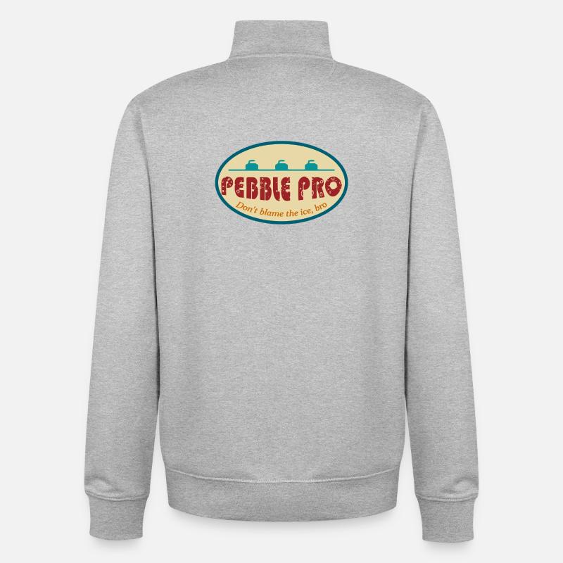 Pebble Pro - Sweat zippé unisexe en coton bio Stanley/Stella - gris chiné