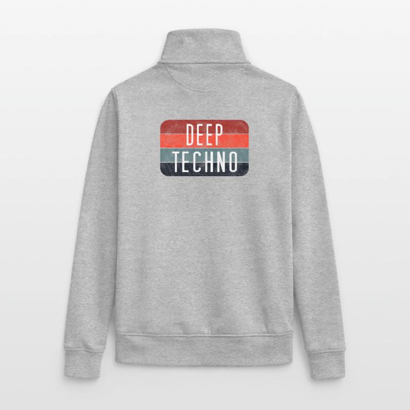 Deep Techno Gradient Stripes Unisex Organic Zip Sweatshirt by Stanley/Stella