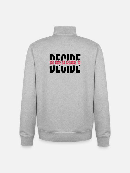 2541614 15682855 decide - Unisex Organic Zip Sweatshirt by Stanley/Stella - heather grey