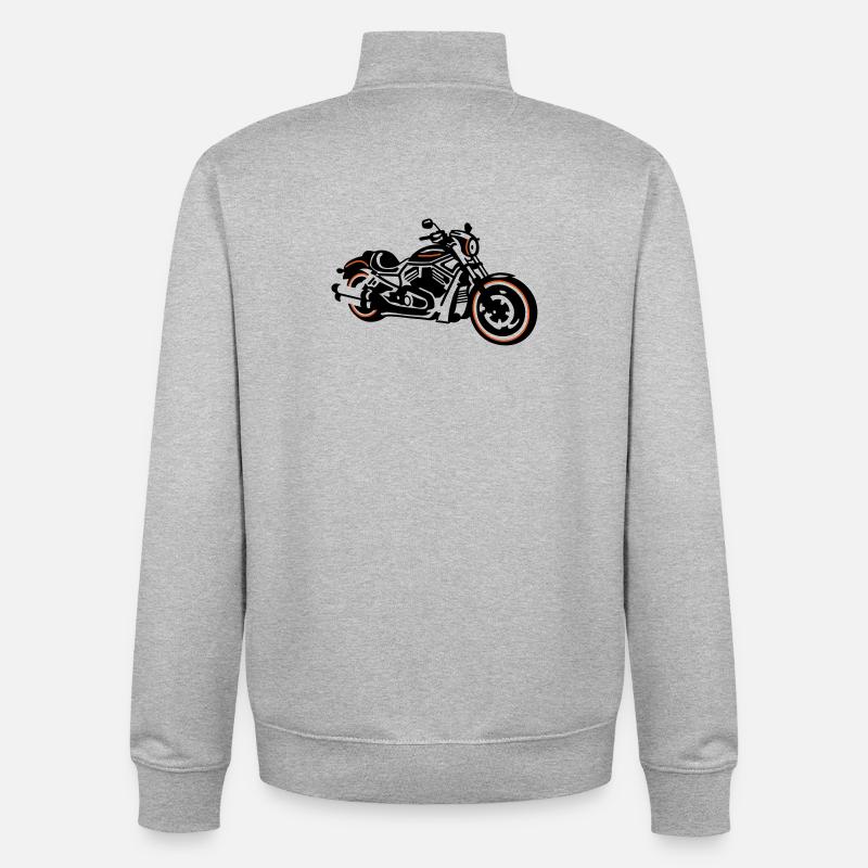 Chopper - Unisex Organic Zip Sweatshirt von Stanley/Stella - Grau meliert
