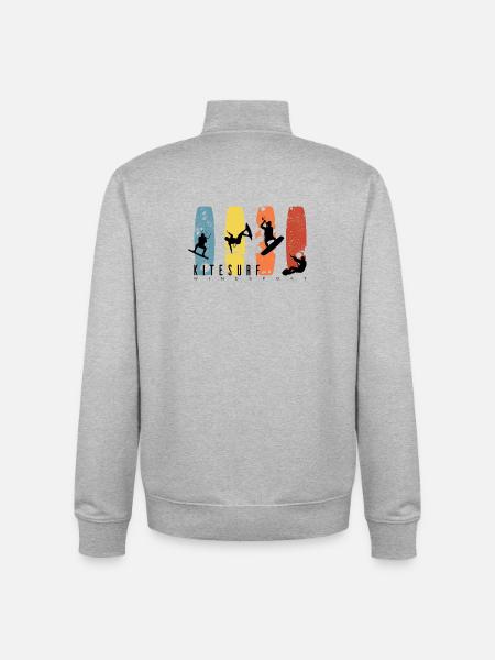KITESURF - Unisex Organic Zip Sweatshirt von Stanley/Stella - Grau meliert