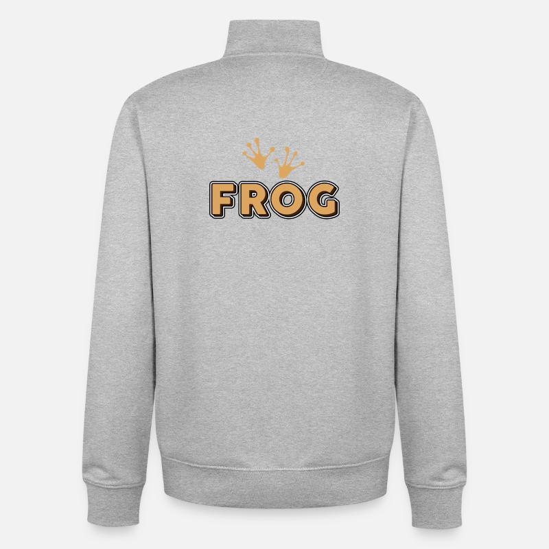 Frosch - Unisex Organic Zip Sweatshirt von Stanley/Stella - Grau meliert