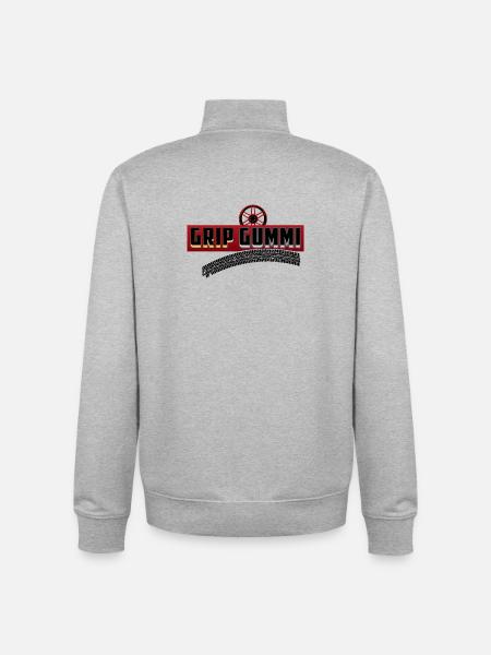 Grip Gummi - Unisex Organic Zip Sweatshirt von Stanley/Stella - Grau meliert