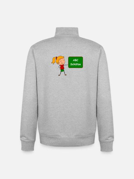 Einschulung ABC Schütze - Unisex Organic Zip Sweatshirt von Stanley/Stella - Grau meliert