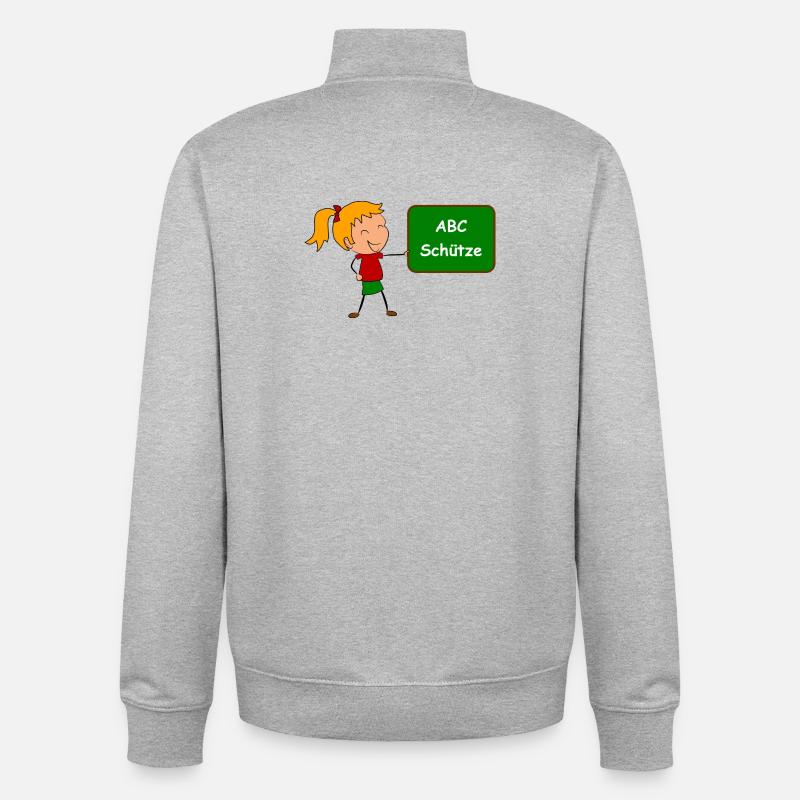 Einschulung ABC Schütze - Unisex Organic Zip Sweatshirt von Stanley/Stella - Grau meliert