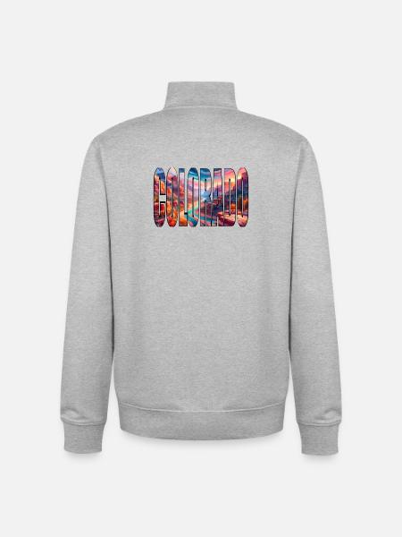 COLORADO - Sweat zippé unisexe en coton bio Stanley/Stella - gris chiné