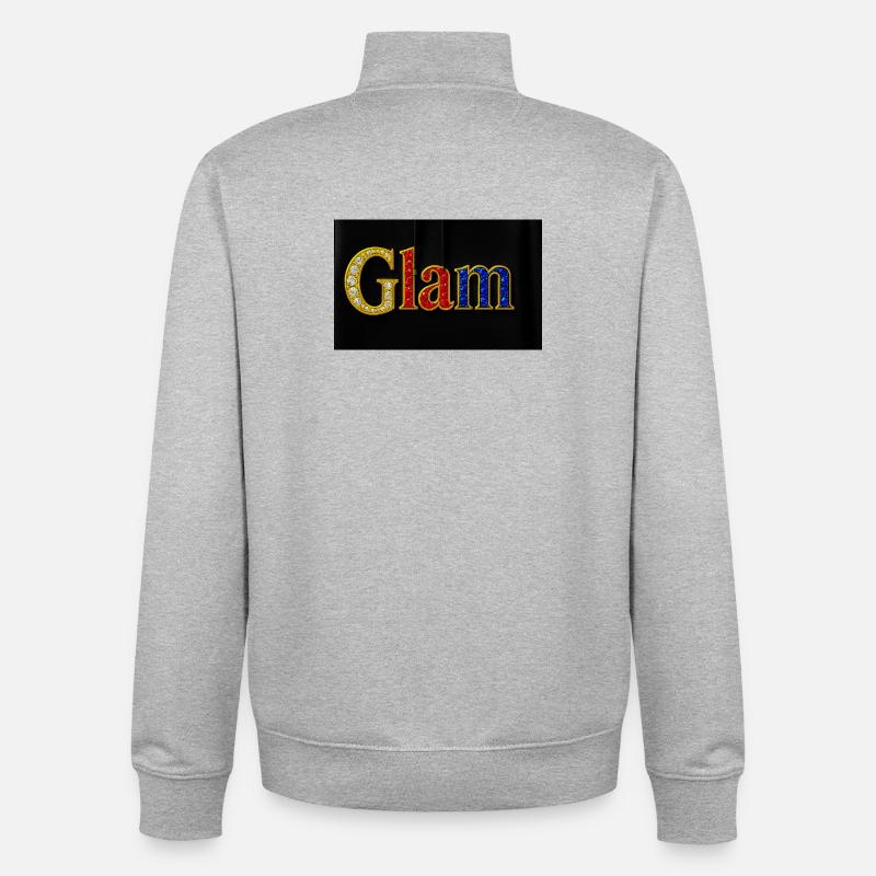 Glam Schmuck Text - Unisex Organic Zip Sweatshirt von Stanley/Stella - Grau meliert