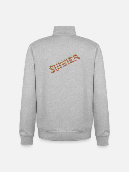 Tomate d’été - Sweat zippé unisexe en coton bio Stanley/Stella - gris chiné