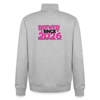 Driving License 2026 Driving Test Driving License Test - Unisex Organic Zip Sweatshirt by Stanley/Stella - heather grey - Back - AI Model Male 185 light (185cm)