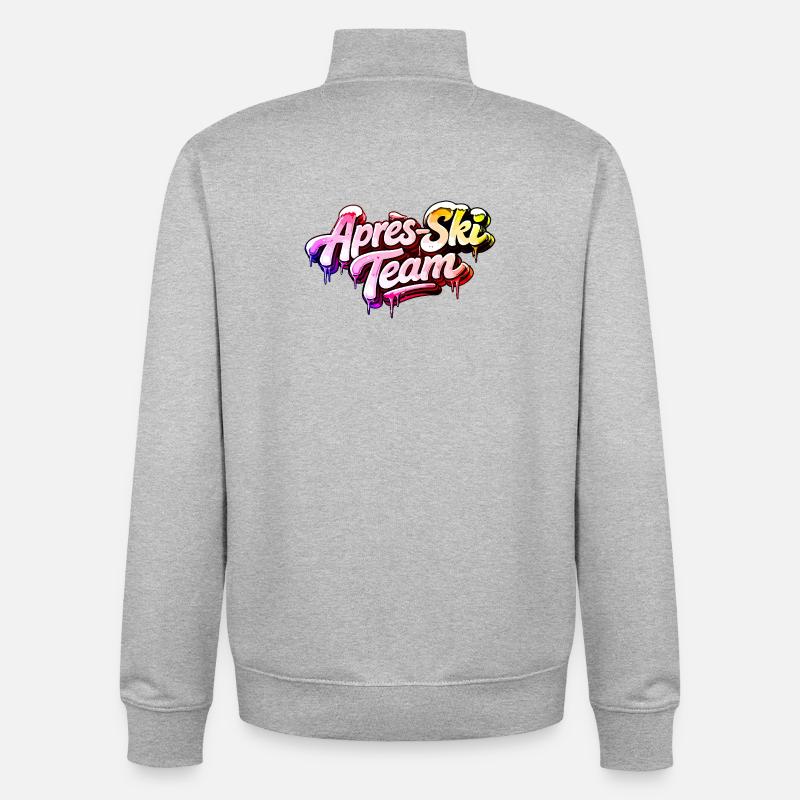 Apres Ski Team Bunt - Unisex Organic Zip Sweatshirt von Stanley/Stella - Grau meliert