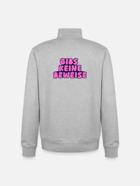 gibs keine beweise - Unisex Organic Zip Sweatshirt von Stanley/Stella - Grau meliert