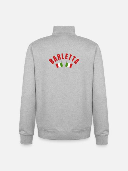 Barletta Italian Flags - Unisex Organic Zip Sweatshirt by Stanley/Stella - heather grey