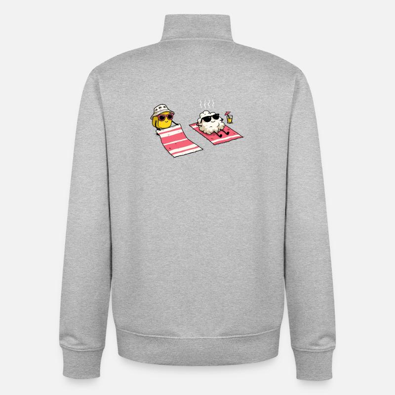 Summer is coming - Sweat zippé unisexe en coton bio Stanley/Stella - gris chiné