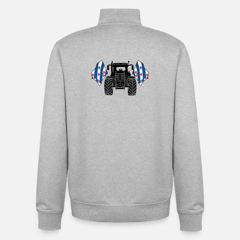Friesland_Tractor_Pride - Unisex Organic Zip Sweatshirt von Stanley/Stella - Grau meliert