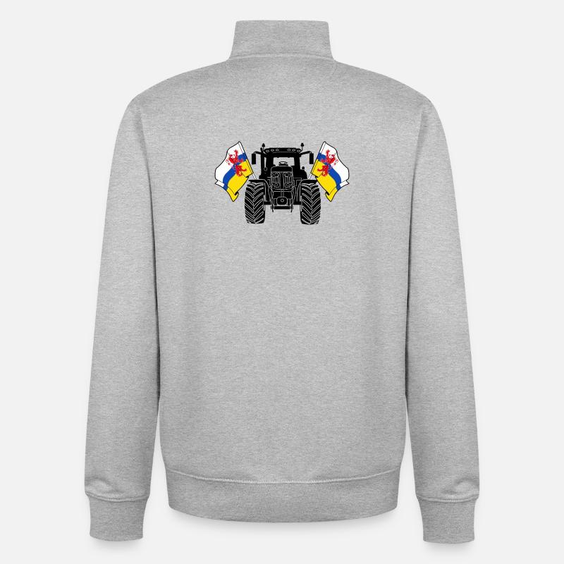 Limburg_Tractor_Pride - Unisex Organic Zip Sweatshirt von Stanley/Stella - Grau meliert