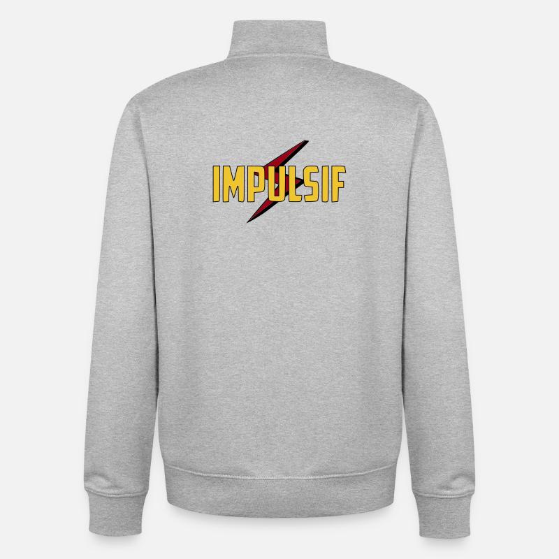 Impulsif  - Sweat zippé unisexe en coton bio Stanley/Stella - gris chiné