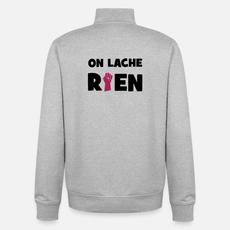 Wir verlieren nichts! - Unisex Organic Zip Sweatshirt von Stanley/Stella - Grau meliert