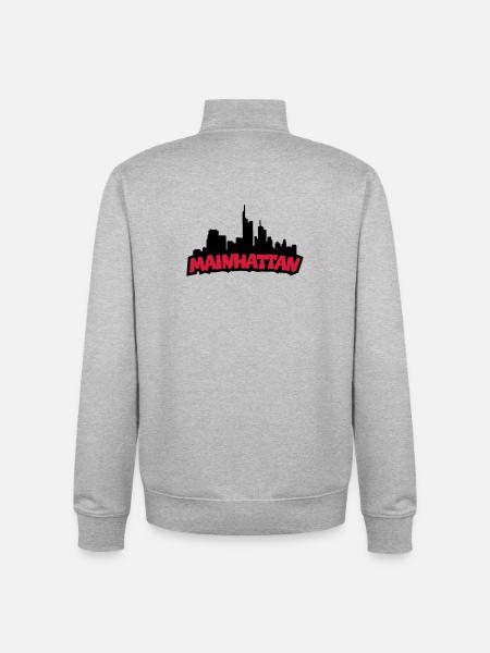 Mainhattan - Unisex Organic Zip Sweatshirt by Stanley/Stella - heather grey