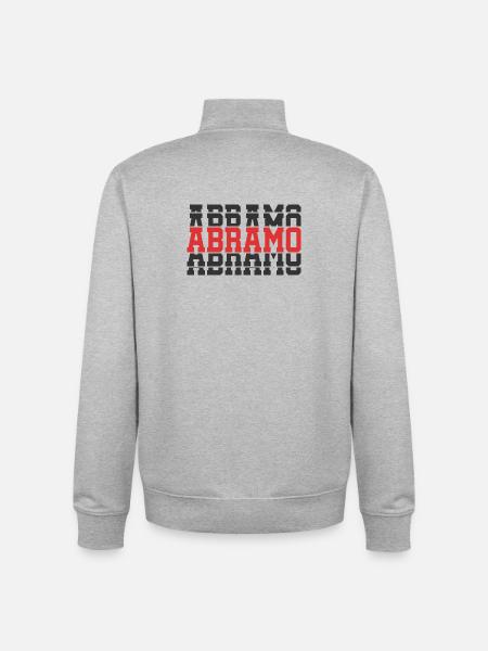 t shirt Abraham t-shirt stablet tekst gaveidé - Stanley/Stella unisex sweatshirt med lynlås i økologisk - grå meleret